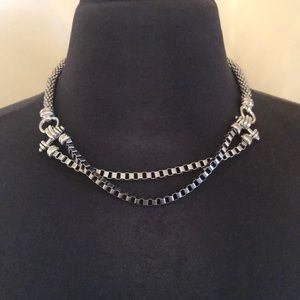 Marlyn Shiff - toggle necklace. 2 tone